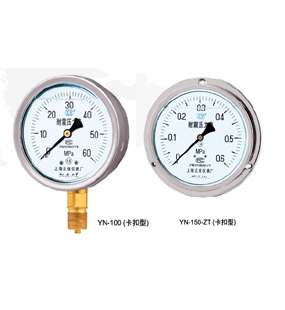 YN-100 YN-150ZT 系列轴向耐震压力表